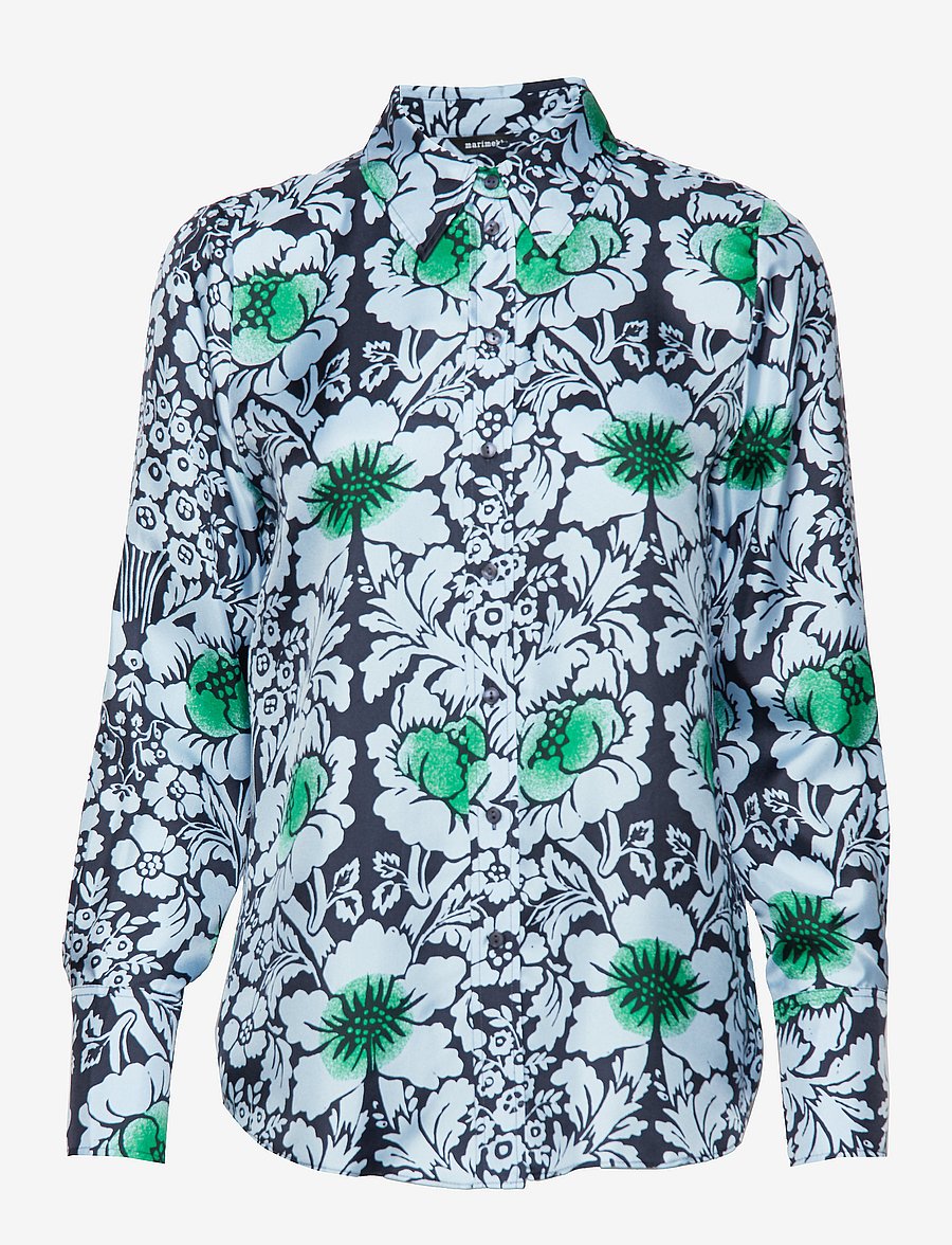 Marimekko - TOIVEIKAS JUHANNUS Shirt - dark blue, light blue, green - 0