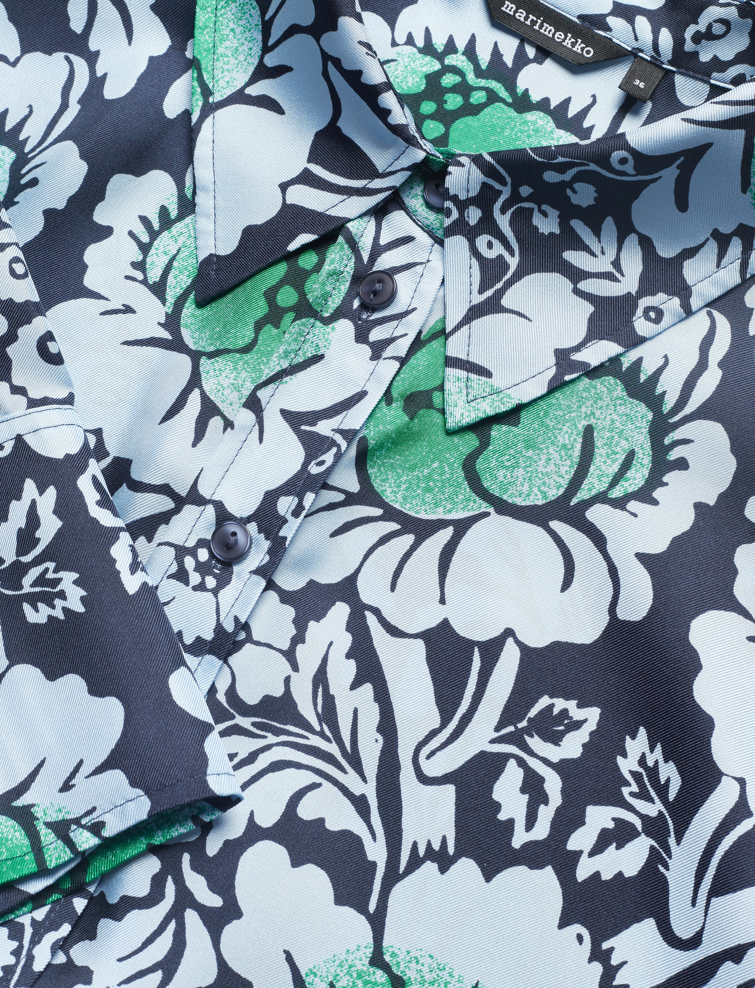 Marimekko - TOIVEIKAS JUHANNUS Shirt - dark blue, light blue, green - 2