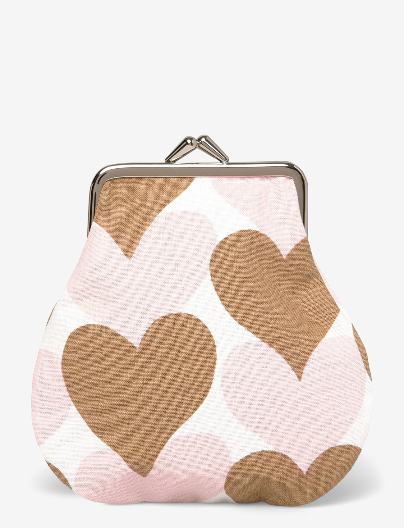 Marimekko - PIENET SYDÄMET PIENI C. PURSE - punge - white, lt.brown, pink - 1