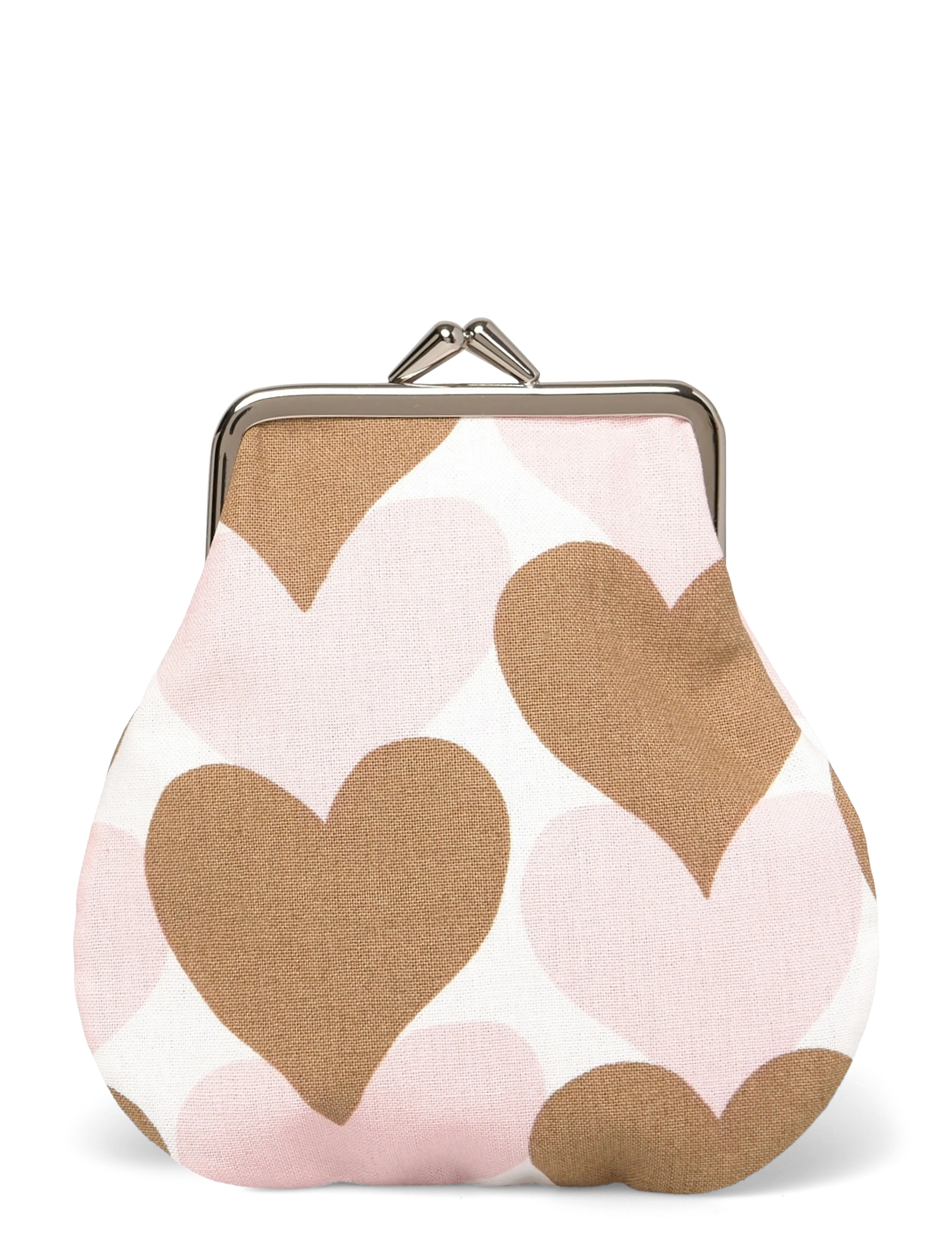 Marimekko - PIENET SYDÄMET PIENI C. PURSE - white, lt.brown, pink - 1
