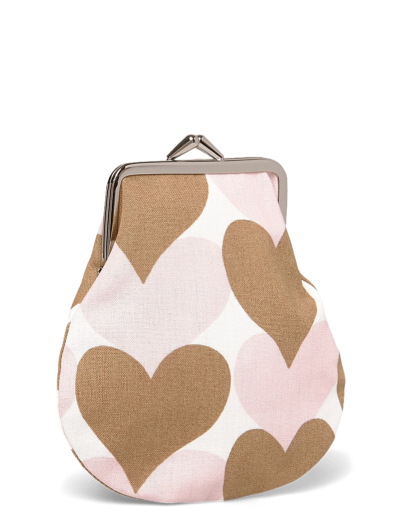 Marimekko - PIENET SYDÄMET PIENI C. PURSE - punge - white, lt.brown, pink - 2