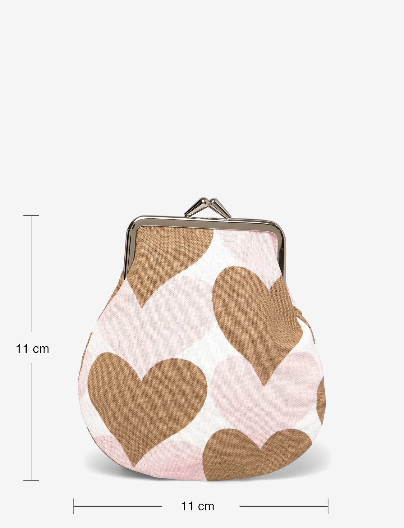 Marimekko - PIENET SYDÄMET PIENI C. PURSE - punge - white, lt.brown, pink - 3