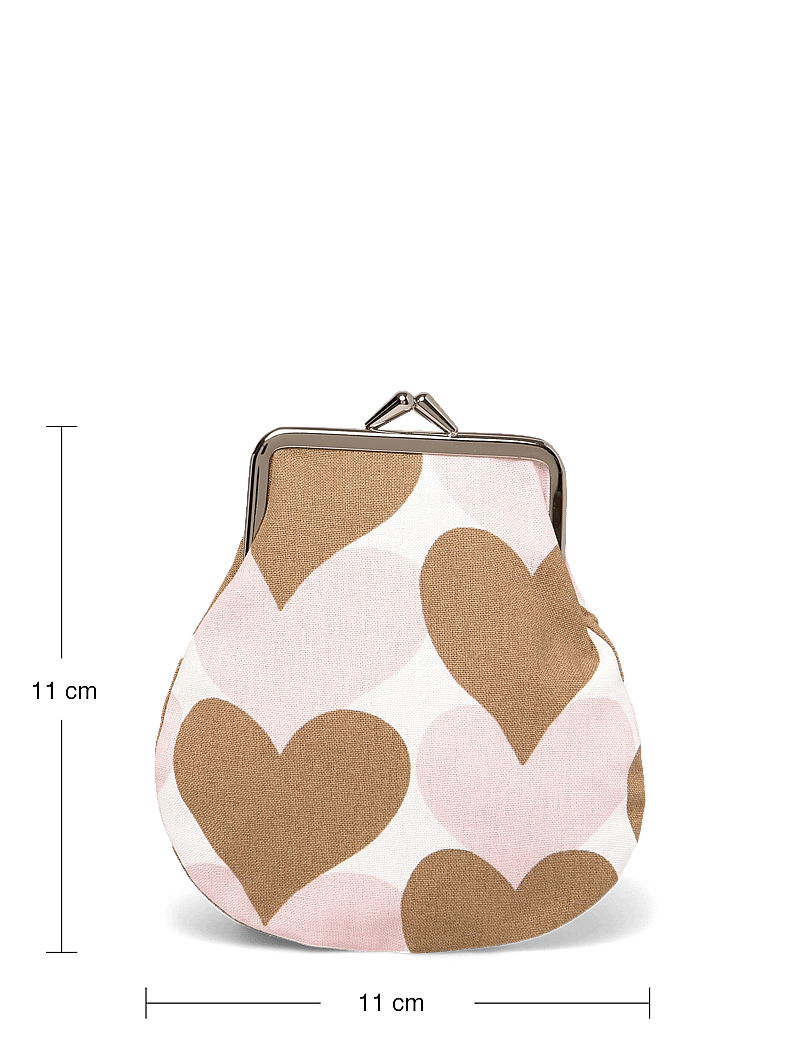 Marimekko - PIENET SYDÄMET PIENI C. PURSE - punge - white, lt.brown, pink - 3