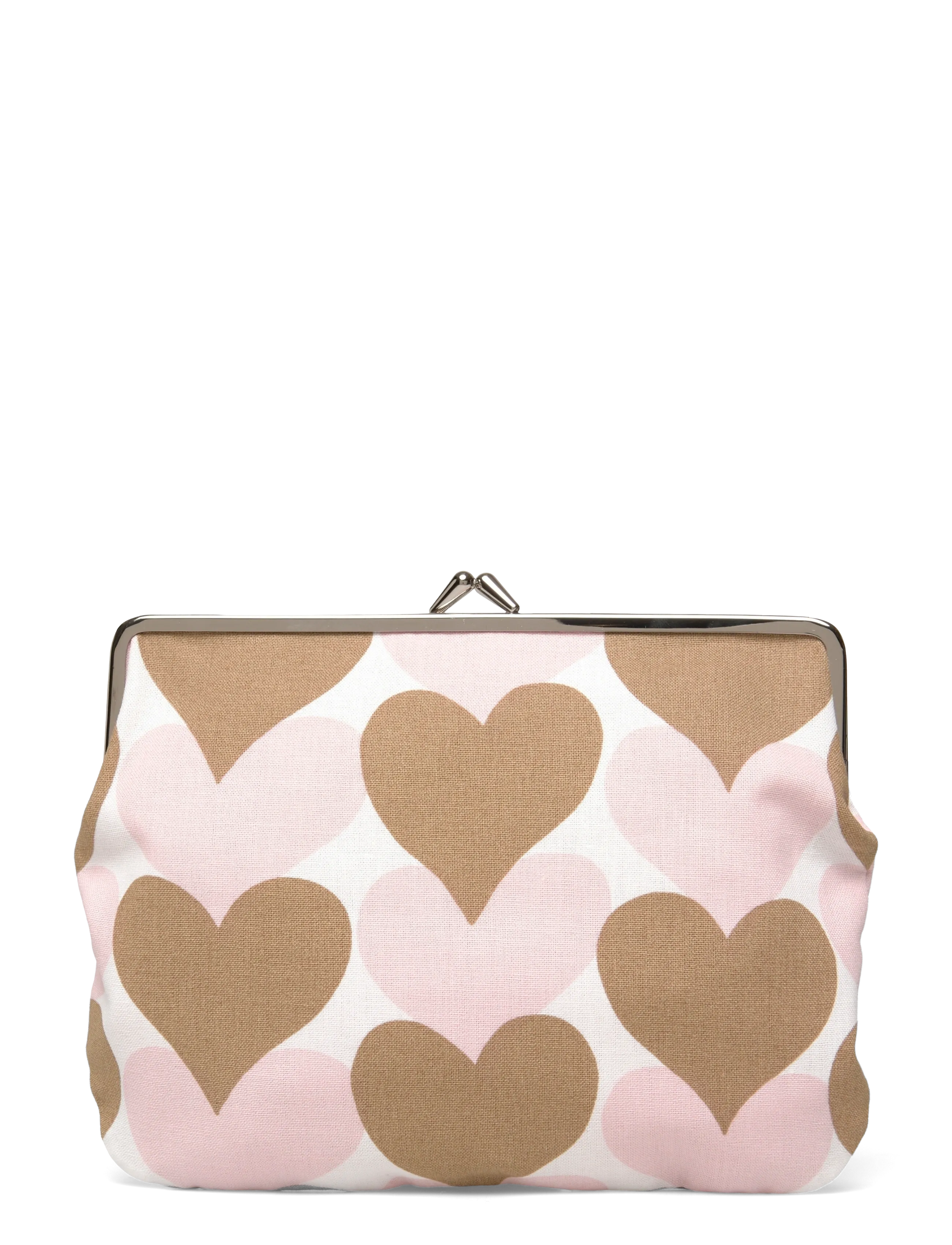 Marimekko - PIENET SYDÄMET PUOLIKASC.PURSE - white, lt.brown, pink - 1