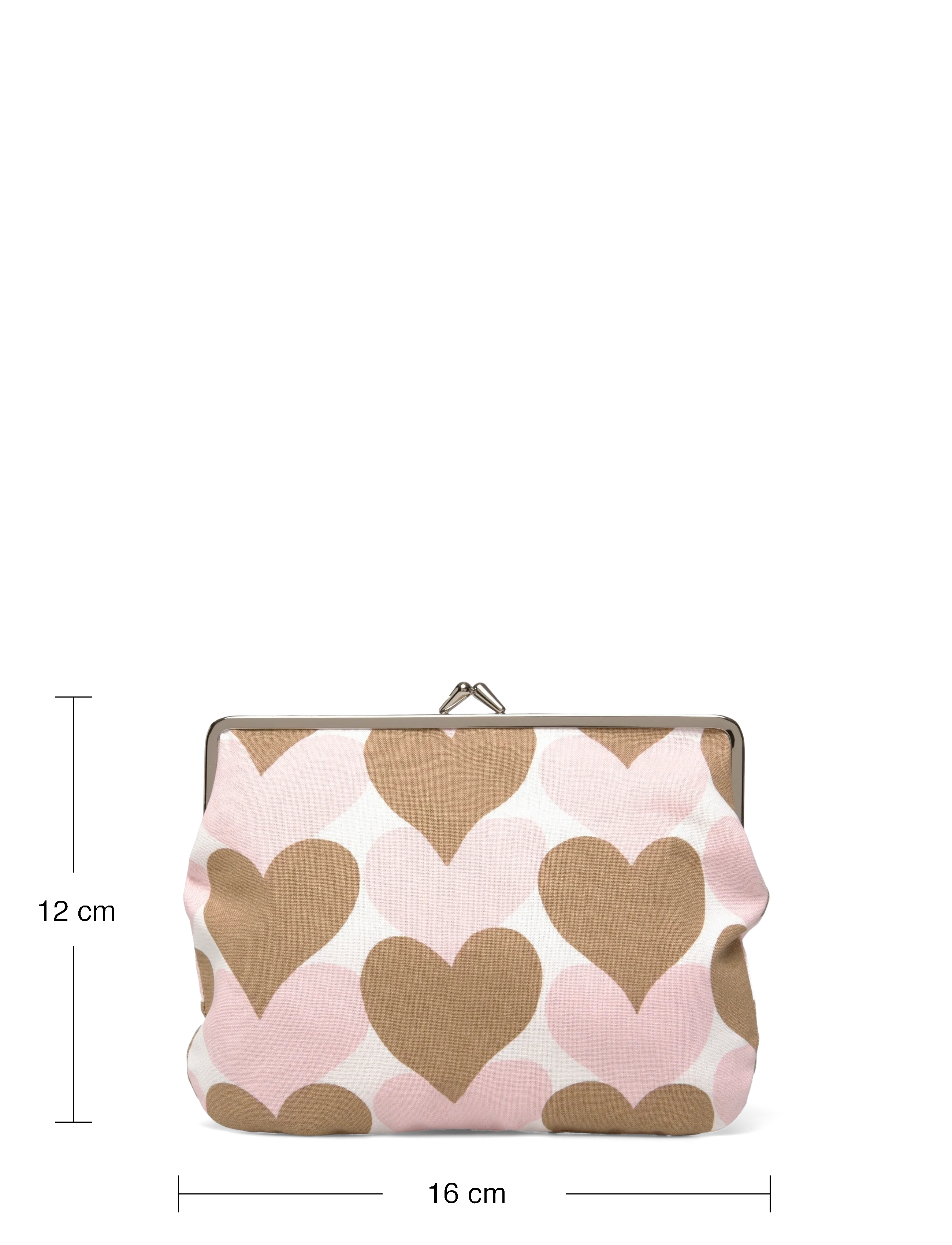 Marimekko - PIENET SYDÄMET PUOLIKASC.PURSE - white, lt.brown, pink - 3