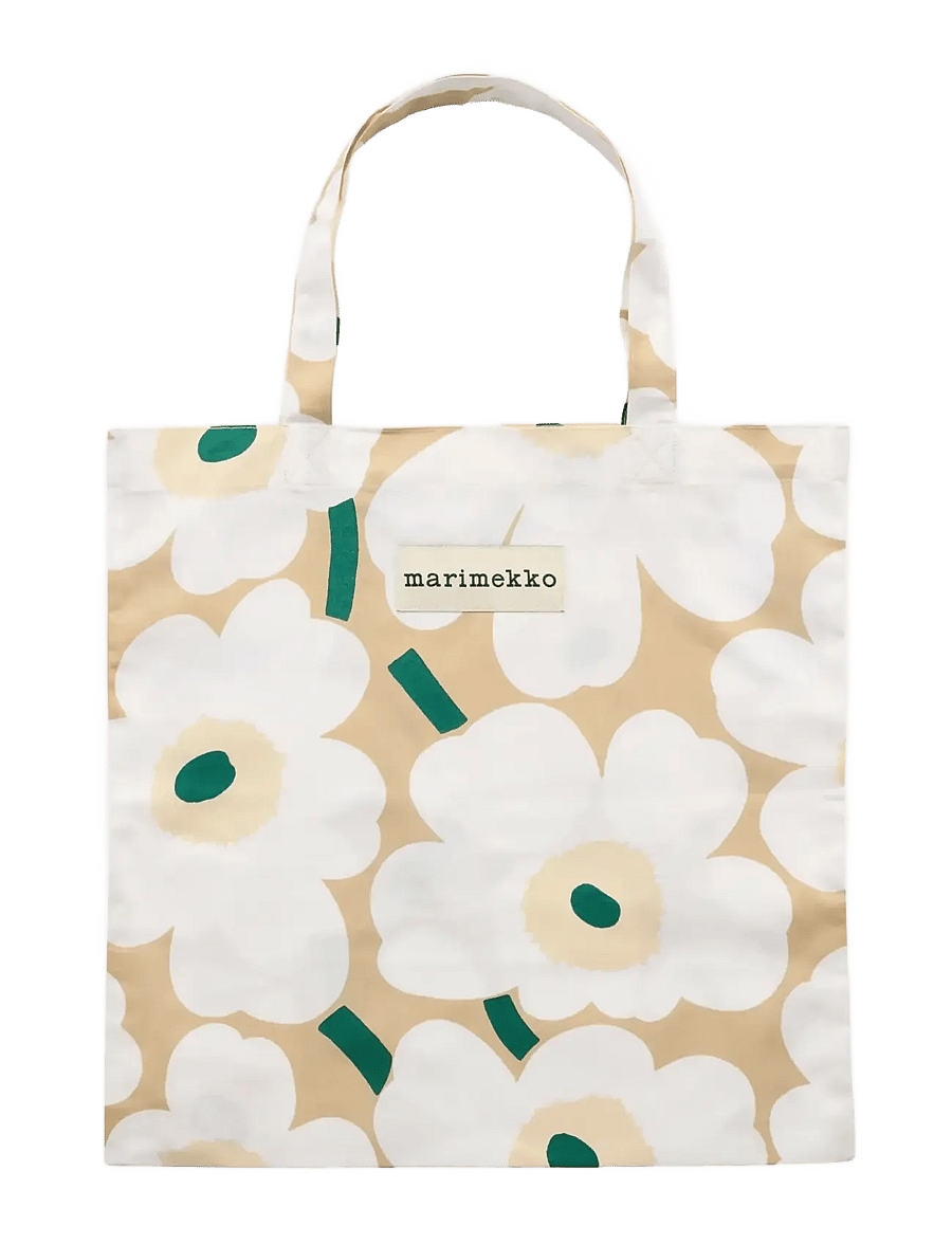 Marimekko - PIENI UNIKKO BAG 43X44CM - aufbewahrungstaschen - sand, white, hay, emerald - 0