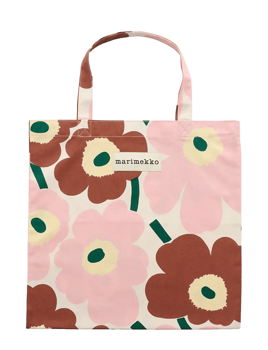 Marimekko - PIENI UNIKKO BAG 43X44CM - hoiukotid - off white,pink,chestnut,l.yel. - 0