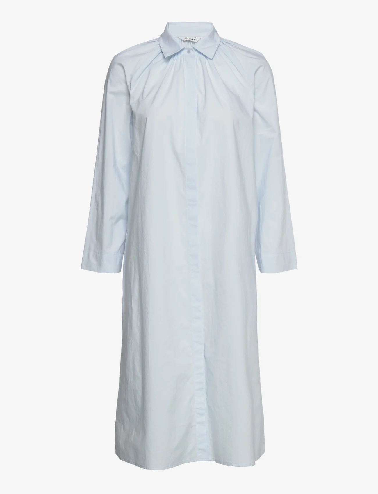 Marimekko - ILOLLE SOLID SHIRT DRESS - skjortklänningar - light blue - 0