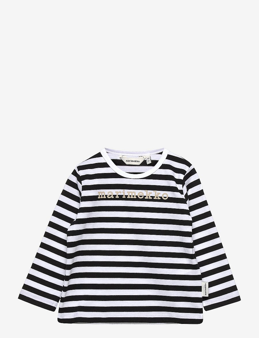 Marimekko - VEDE TASARAITA 1 T-shirt - black, white, beige - 0