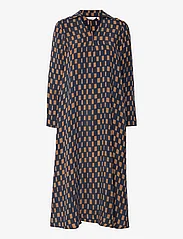 Marimekko - MAISOL NOPPA Dress - vidutinio ilgio suknelės - blue, brown - 0