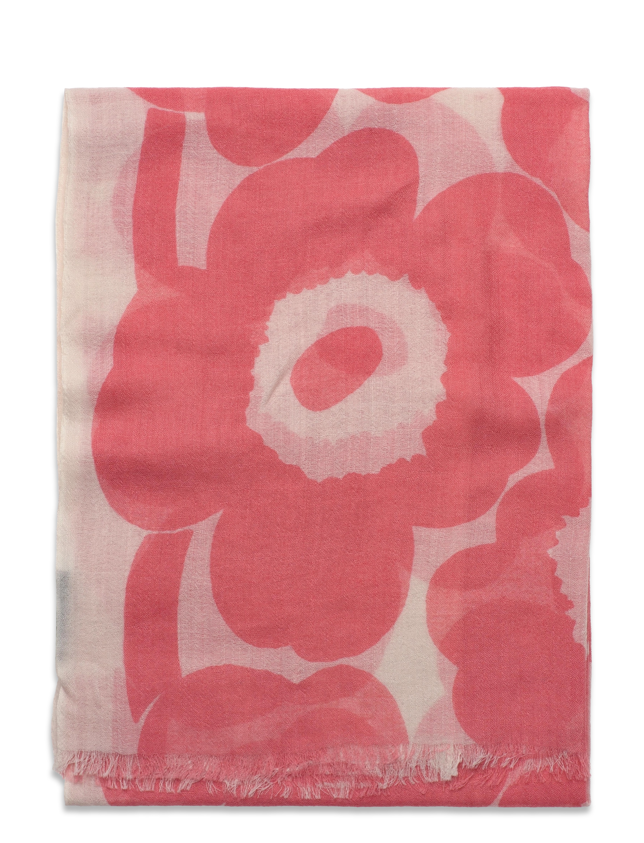 Marimekko - FIORE UNIKKO Scarf, woven - light peach, off white - 1