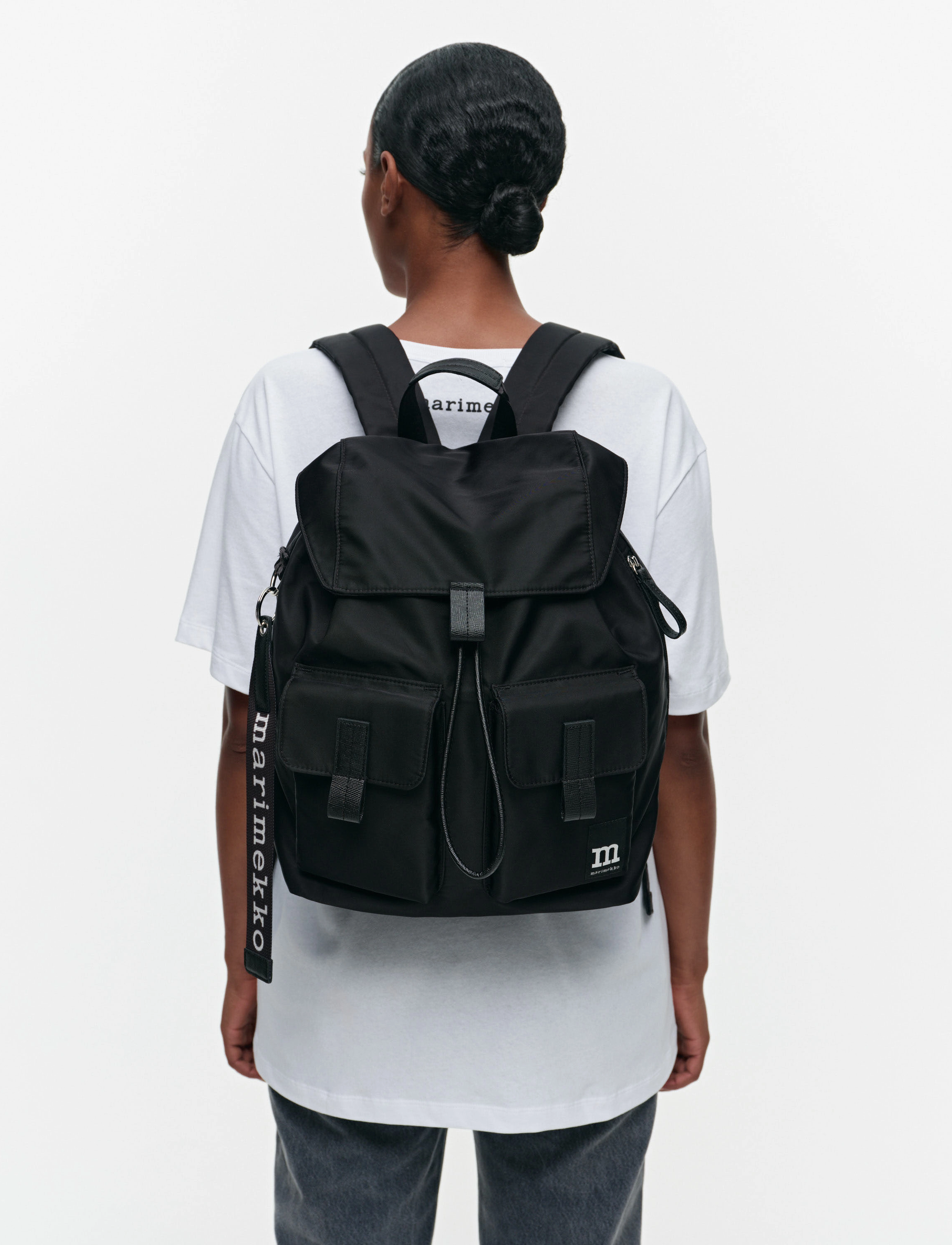Marimekko Everything Backpack L Solid, One Size, Bags, Schwarz - Backpacks, Frauen