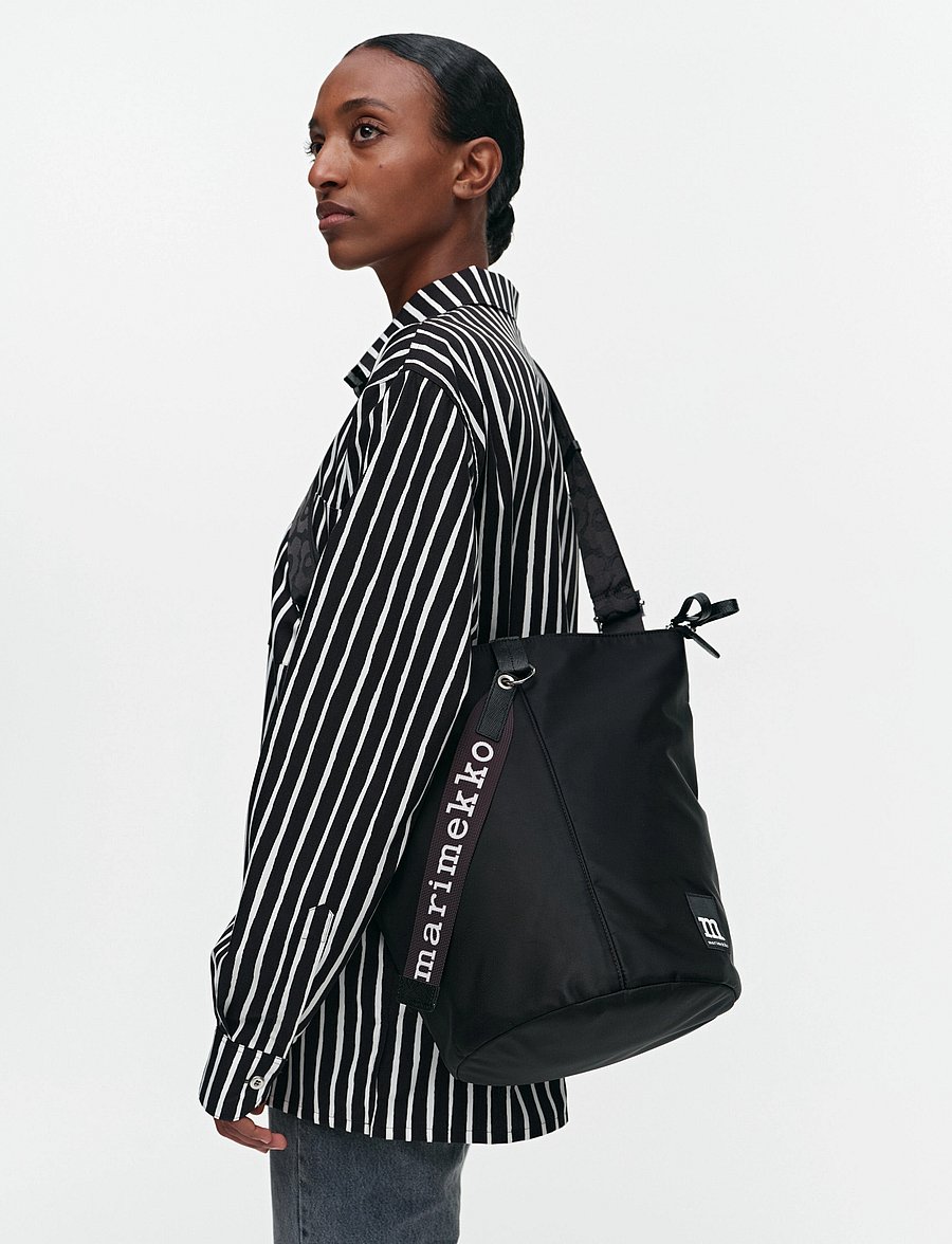 Marimekko - ALL DAY BUCKET SOLID - henkeltaschen - black - 0