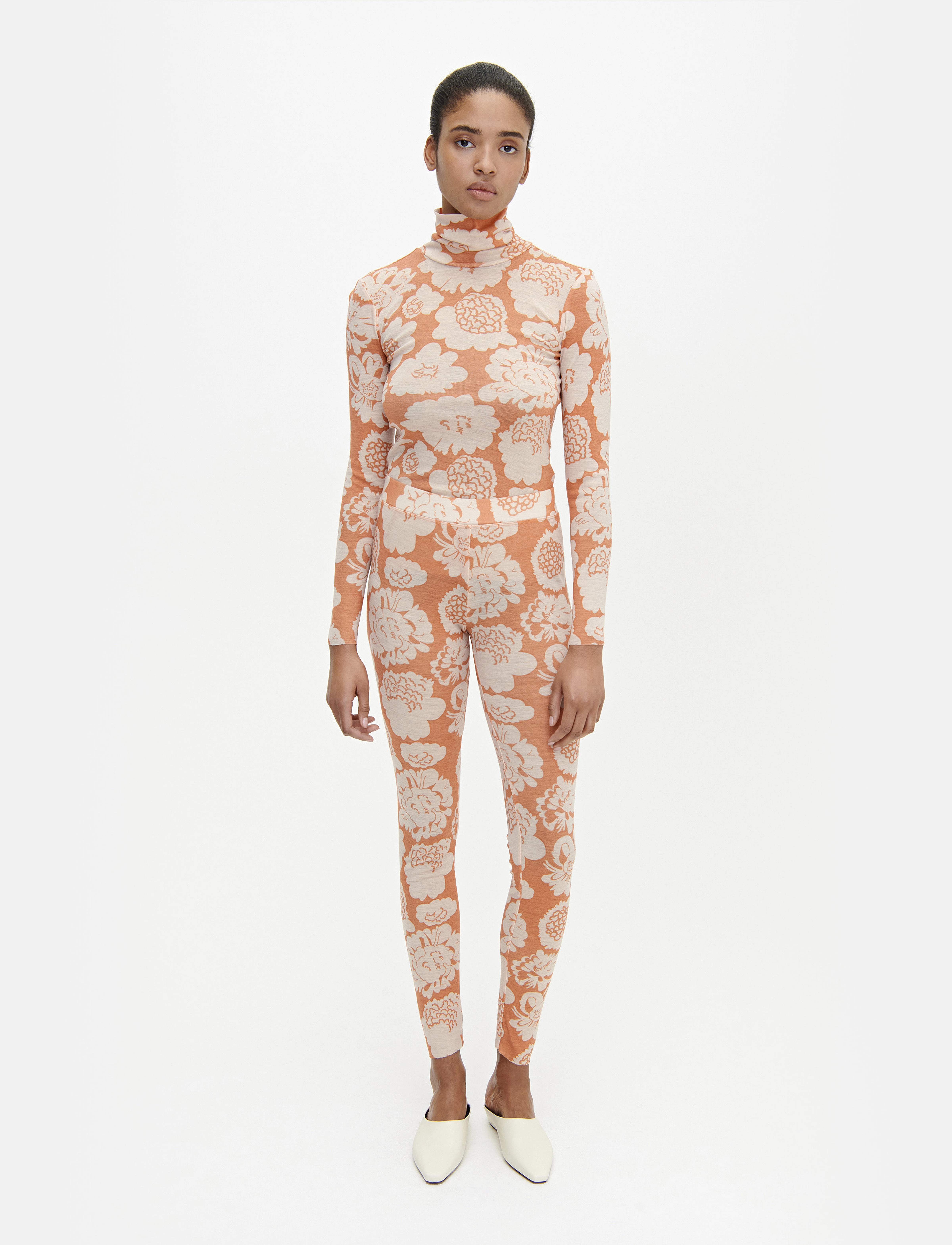 Marimekko - JOVINA PIENI PIONI - orange, off white - 2