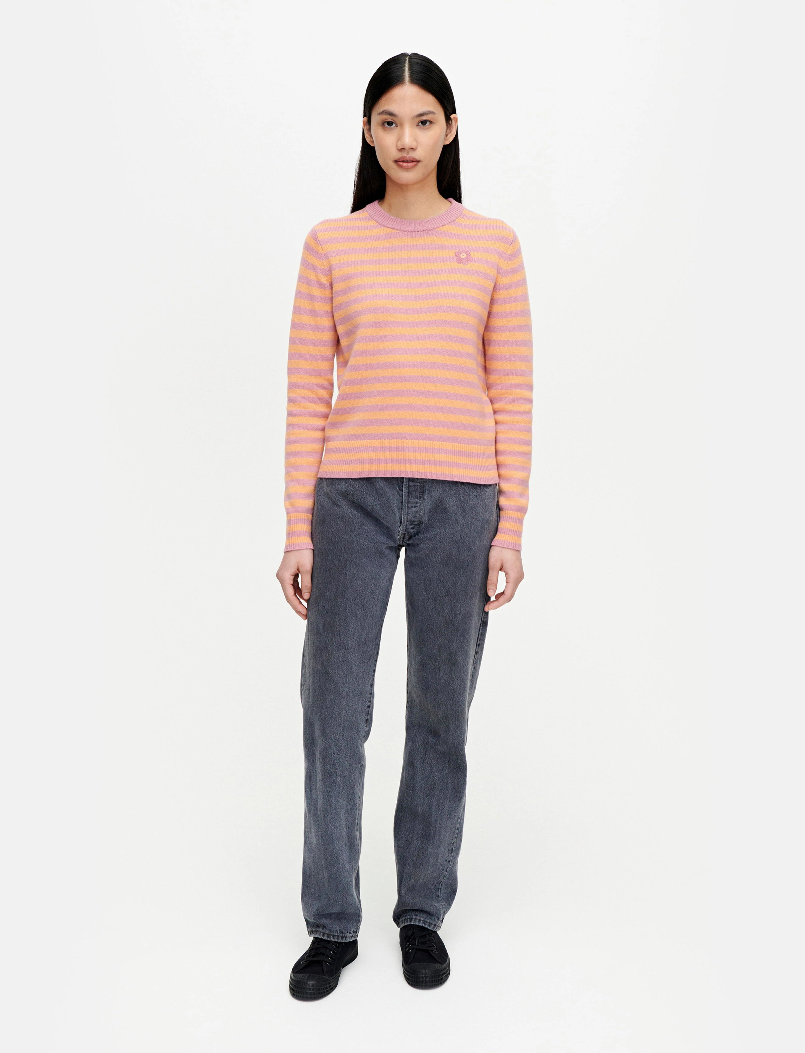 Marimekko - SILFA TASARAITA UNIKKO - purple, orange - 2