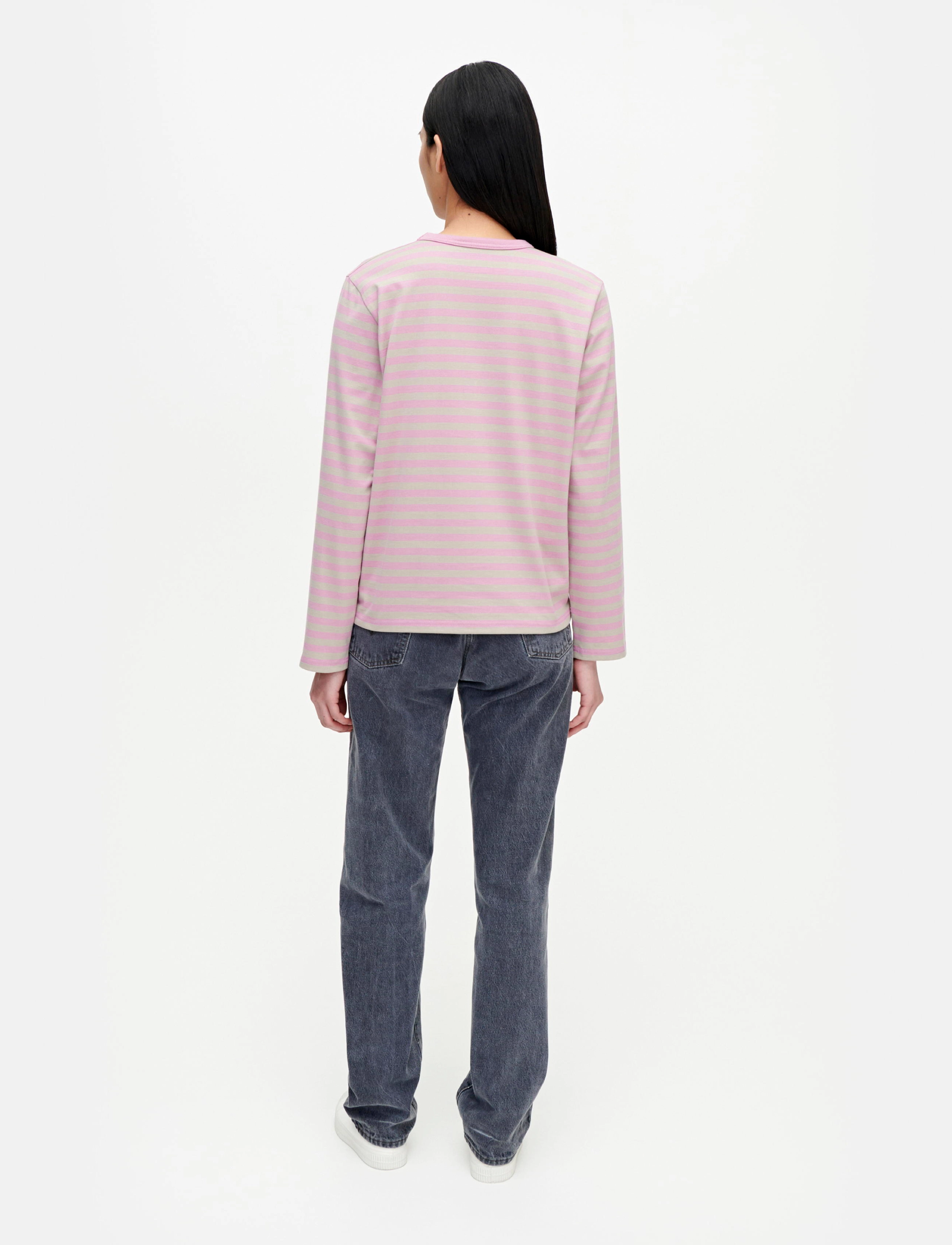 Marimekko - TASARAITA RELAXED LONGSLEEVE - beige, lilac - 3