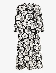 Marimekko - JANETTA PIENI PIONI - midi dresses - black, off-white - 0
