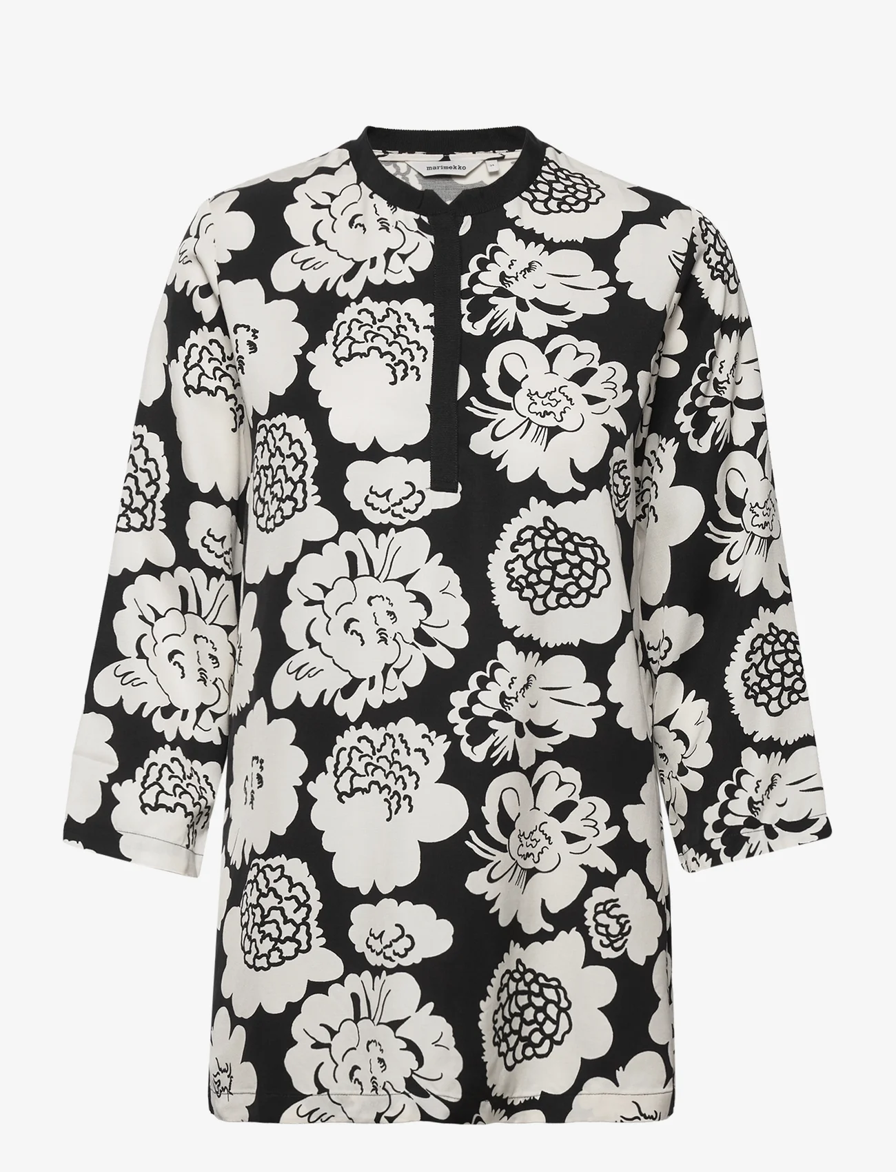 Marimekko - JANNIKA PIENI PIONI - långärmade skjortor - black, off-white - 0