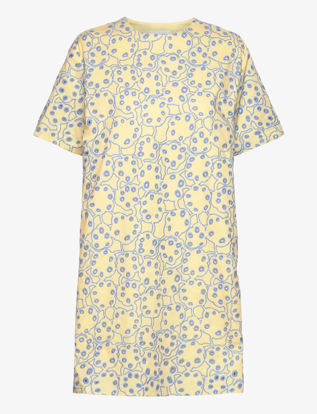 Marimekko - NIILA RENTUKKA - t-shirt jurken - light yellow, light blue - 0