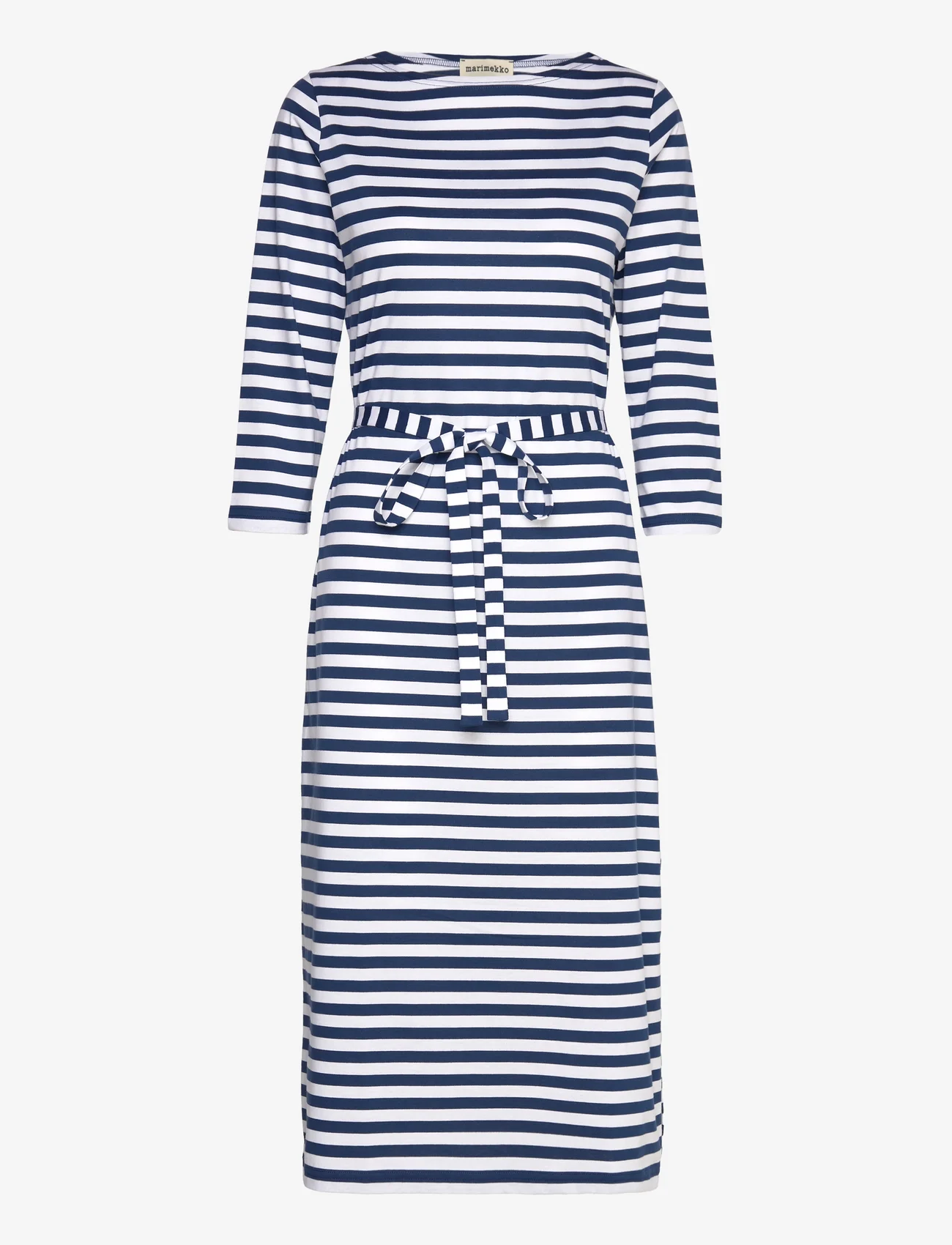 Marimekko - TASARAITA ILMA DRESS - t-shirt dresses - blue, white - 0