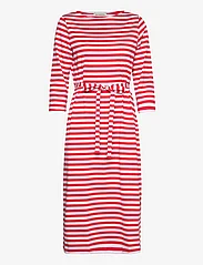 Marimekko - TASARAITA ILMA DRESS - marškinėlių tipo suknelės - red, white - 0