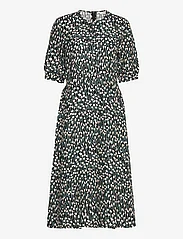 Marimekko - ABSIDI TUULAHDUS - midi dresses - black, green, off-white - 0