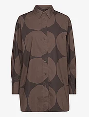 Marimekko - NILA KIVET - langärmlige hemden - brown, dark brown - 0