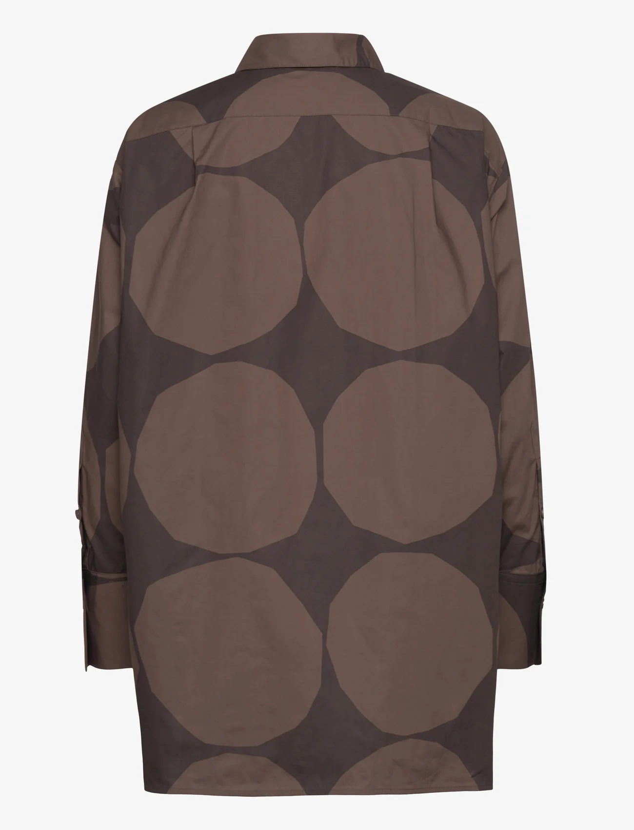 Marimekko - NILA KIVET - langermede skjorter - brown, dark brown - 1