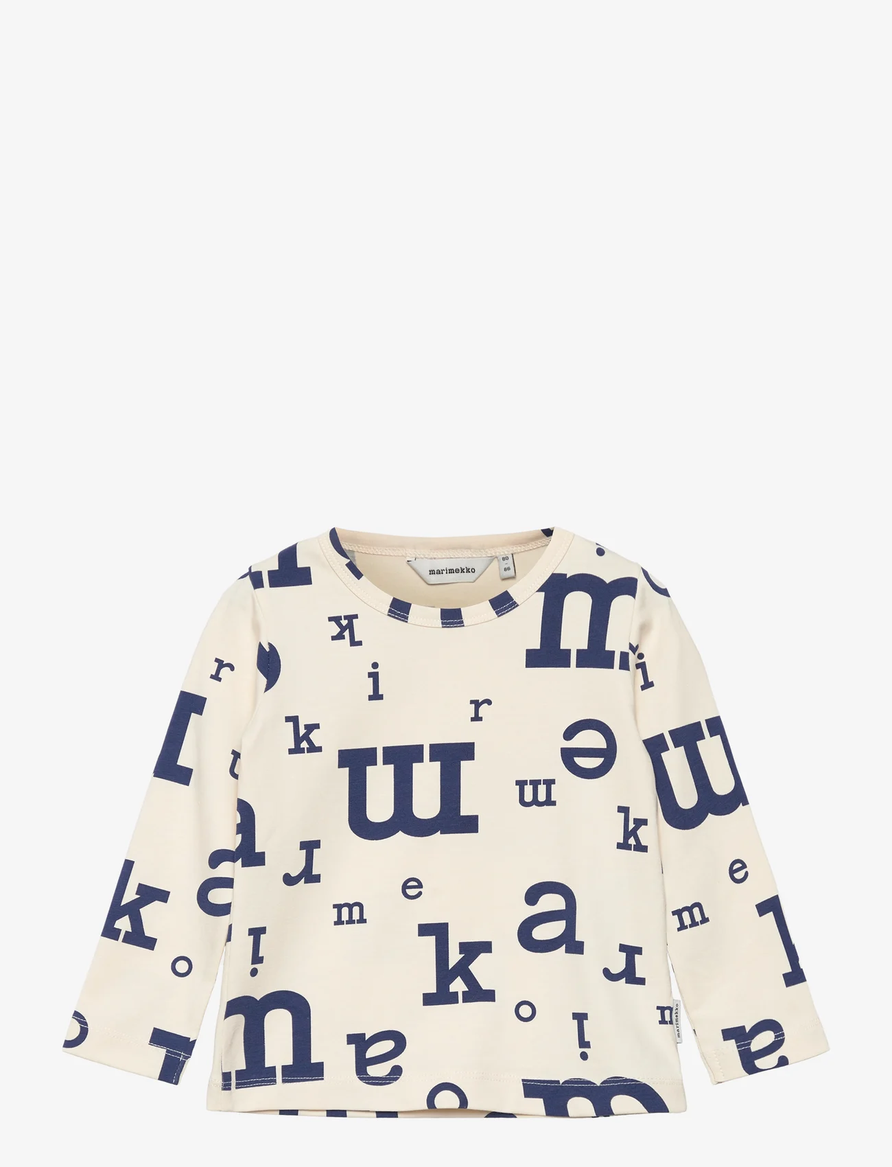Marimekko - OULI MARIMERKKI I - marškinėliai ilgomis rankovėmis - off-white, blue - 0