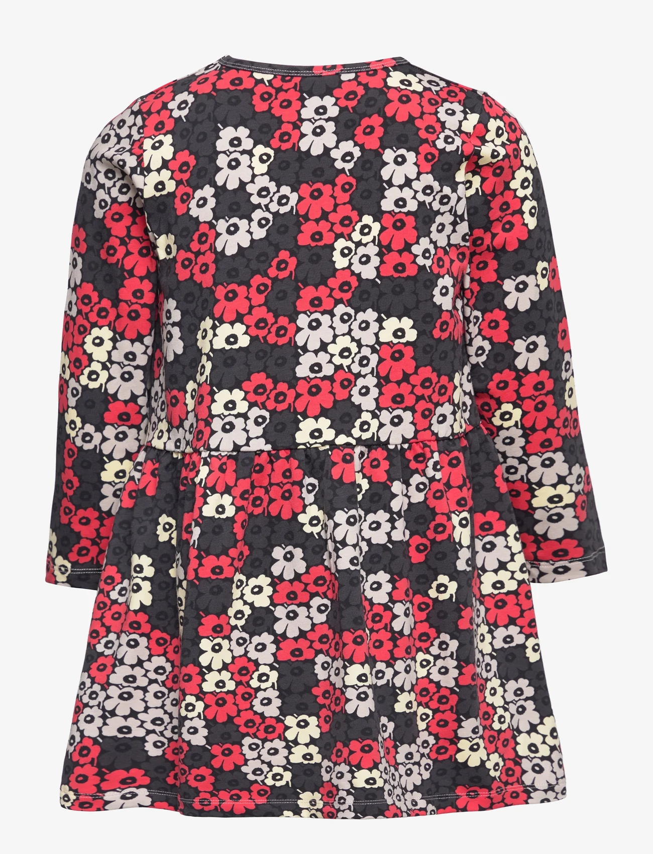 Marimekko - KUKKAKORU PIKKUINEN UNIKKO II - sukienki codzienne z długim rękawem - black, red, yellow - 1