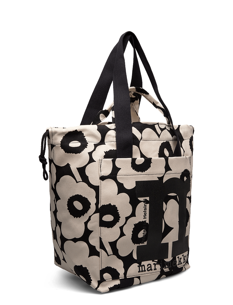 Marimekko - MONO CITY TOTE UNIKKO - tote bags - cotton, black - 2