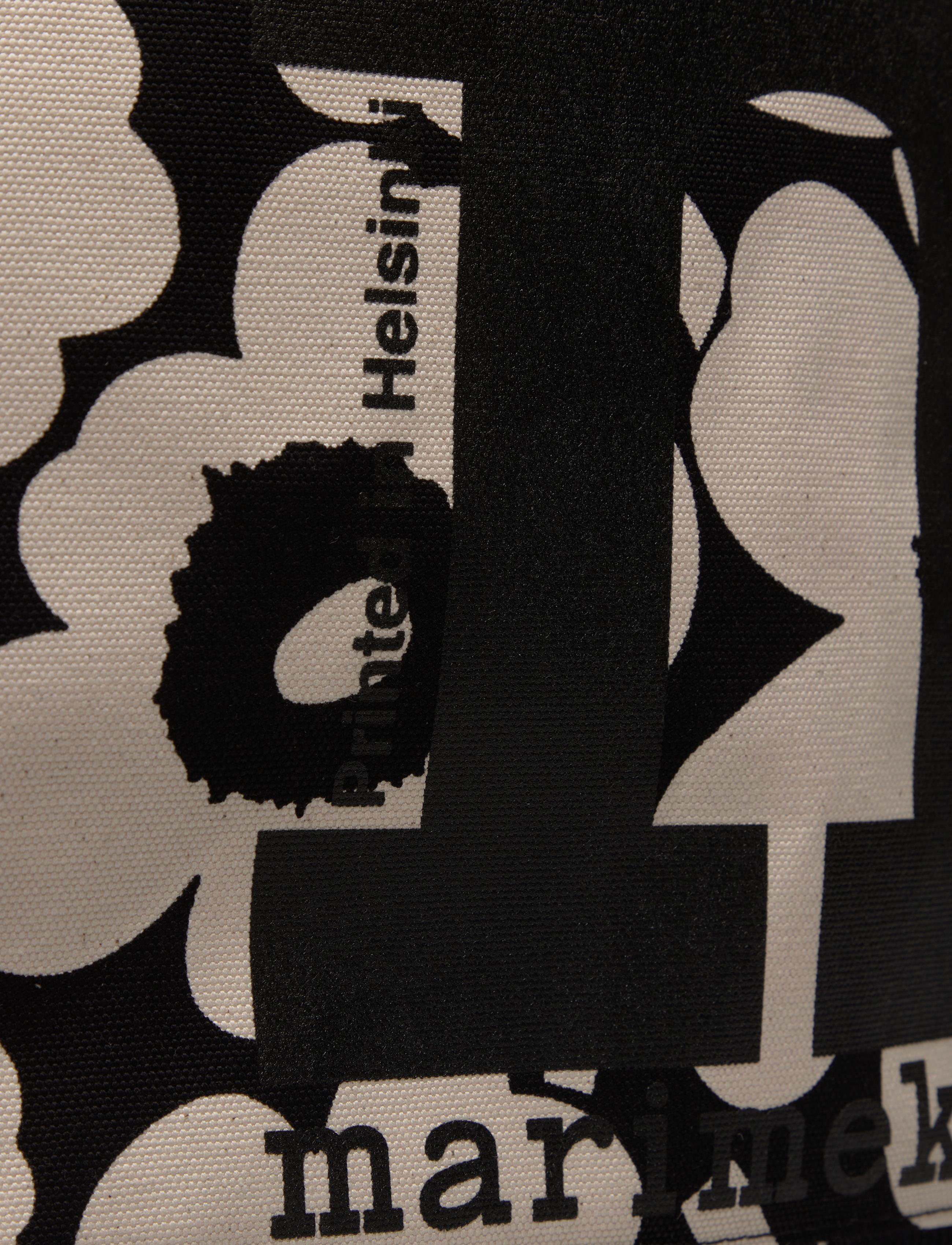 Marimekko - MONO CITY TOTE UNIKKO - tote bags - cotton, black - 3