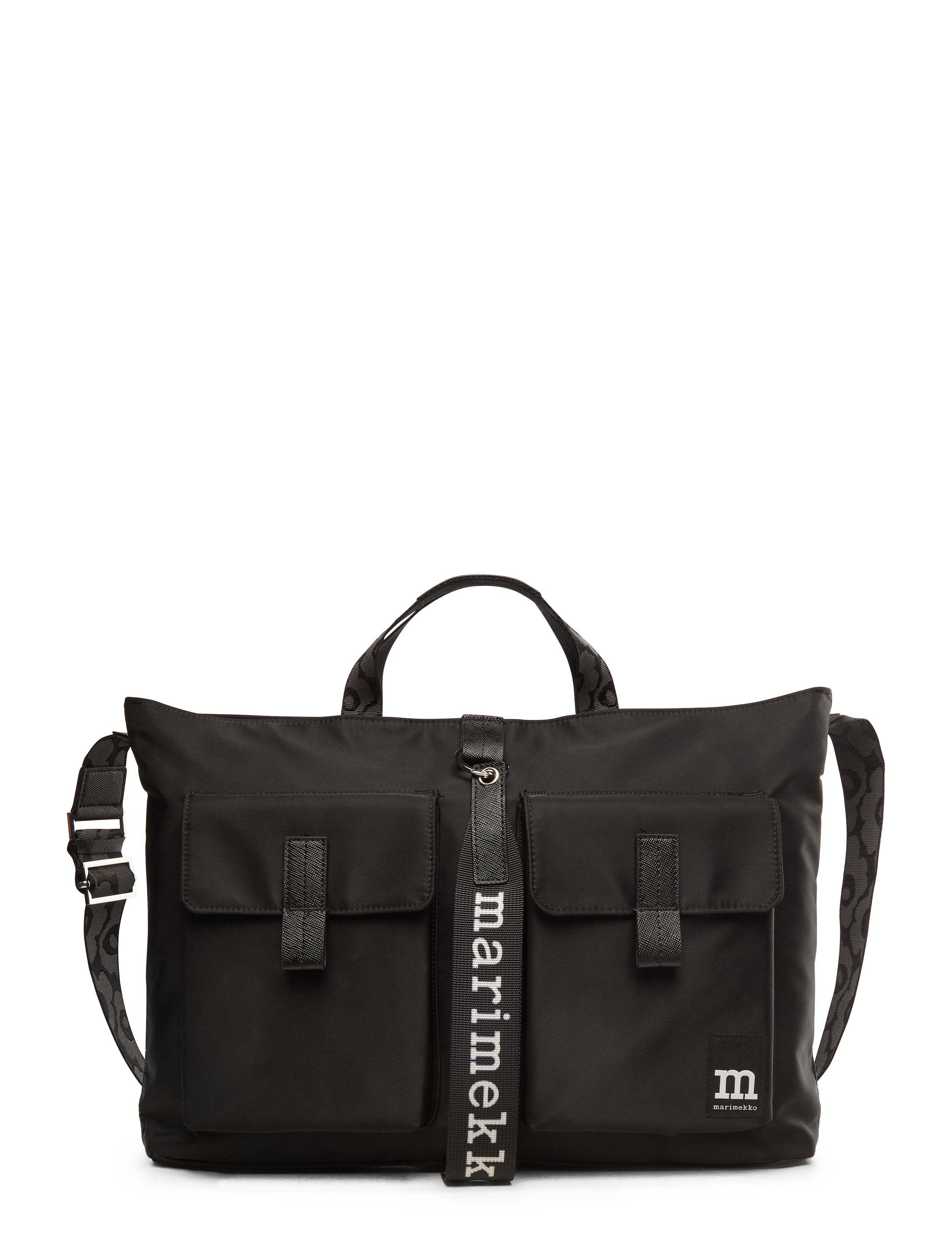 Marimekko EVERYTHING MESSENGER SOLID - Tasker - BLACK / black