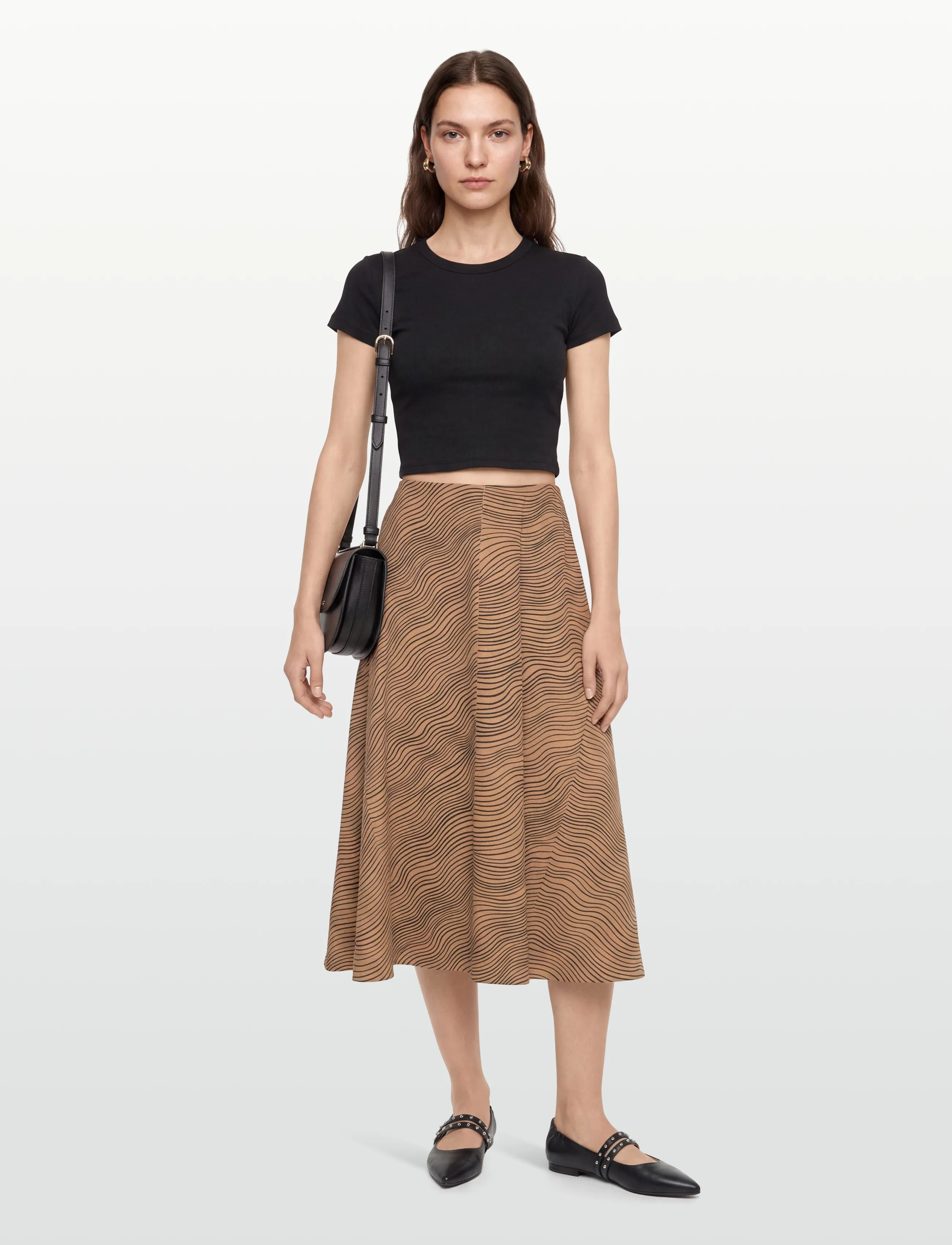 Marimekko Tasismi Näkki, 40, Brown, Nederdele > Maxi Nederdele, Dame