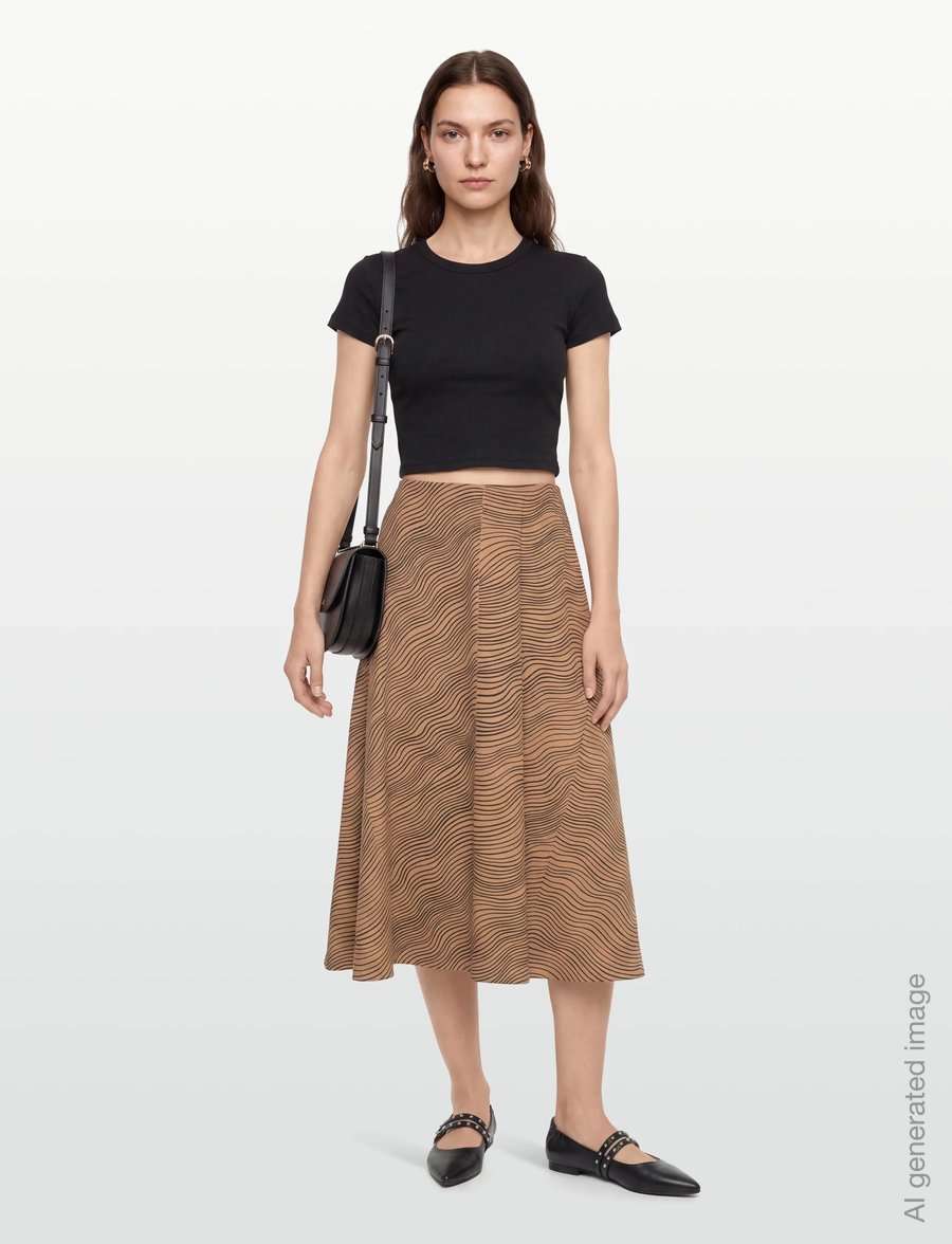 Marimekko - TASISMI NÄKKI - maxi röcke - black, brown - 0