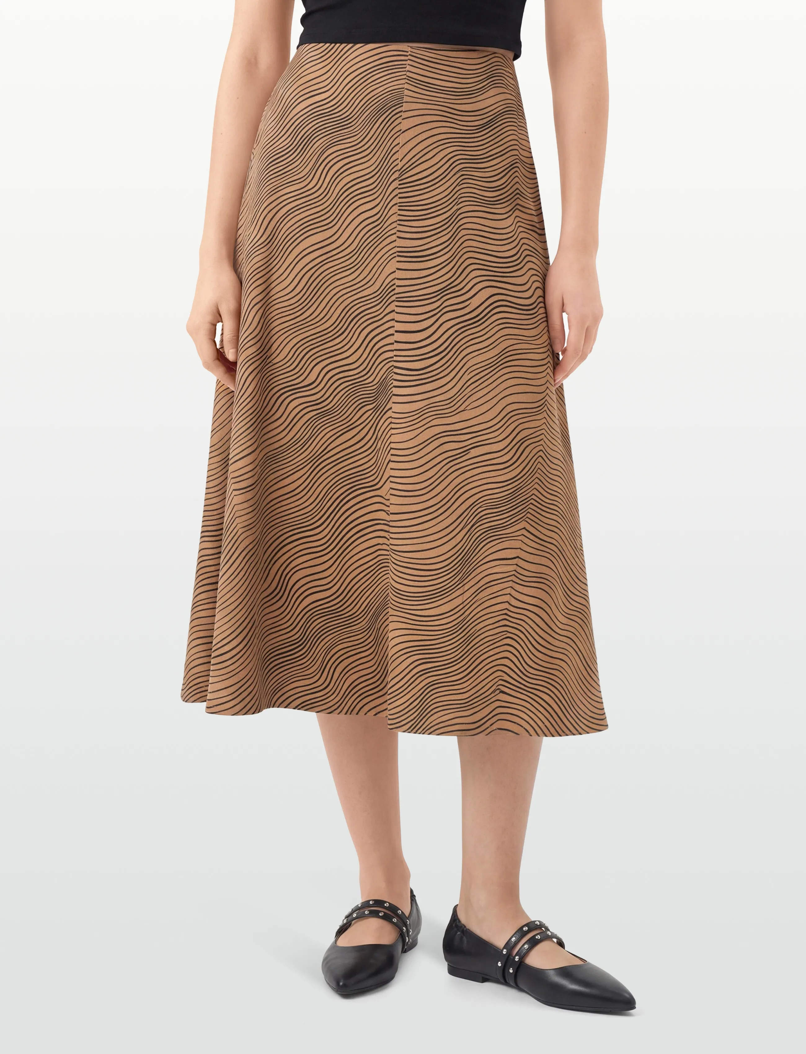 Marimekko - TASISMI NÄKKI - maxi skirts - black, brown - 3