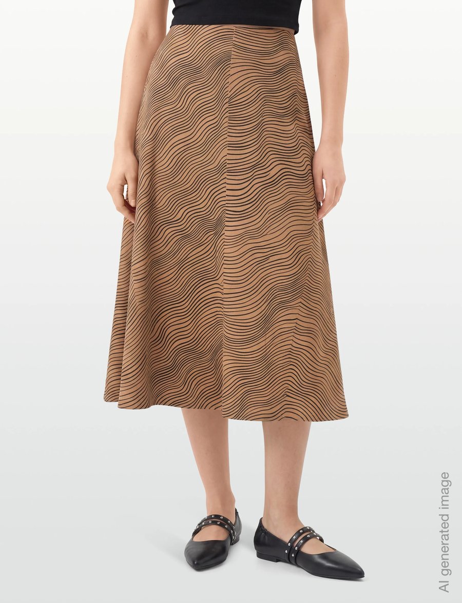 Marimekko - TASISMI NÄKKI - maxi röcke - black, brown - 3