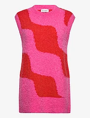 Marimekko - ELEMENTTI TAIFUUNI - knitted vests - red, pink - 0