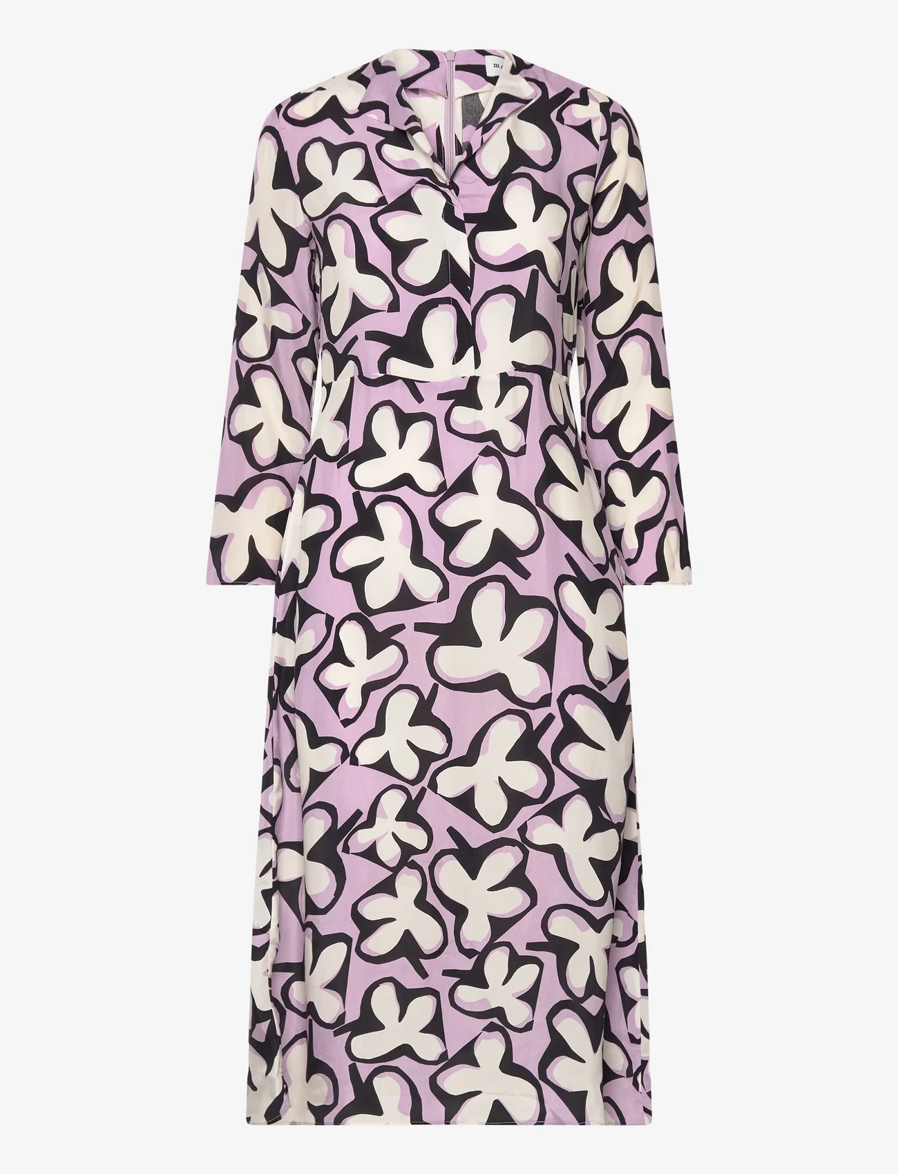 Marimekko - SALONKI PATIKKA - marškinių tipo suknelės - off-white, lilac, black - 0