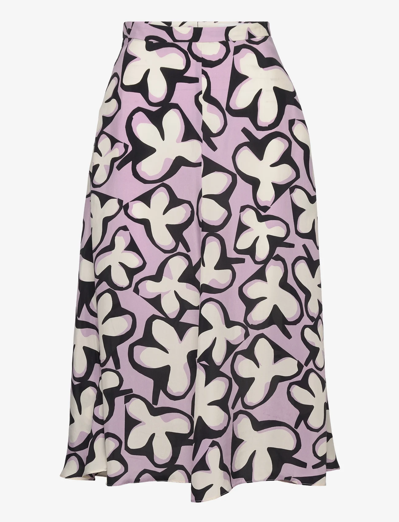 Marimekko - SIVELLIN PATIKKA - midi skirts - off-white, lilac, black - 0