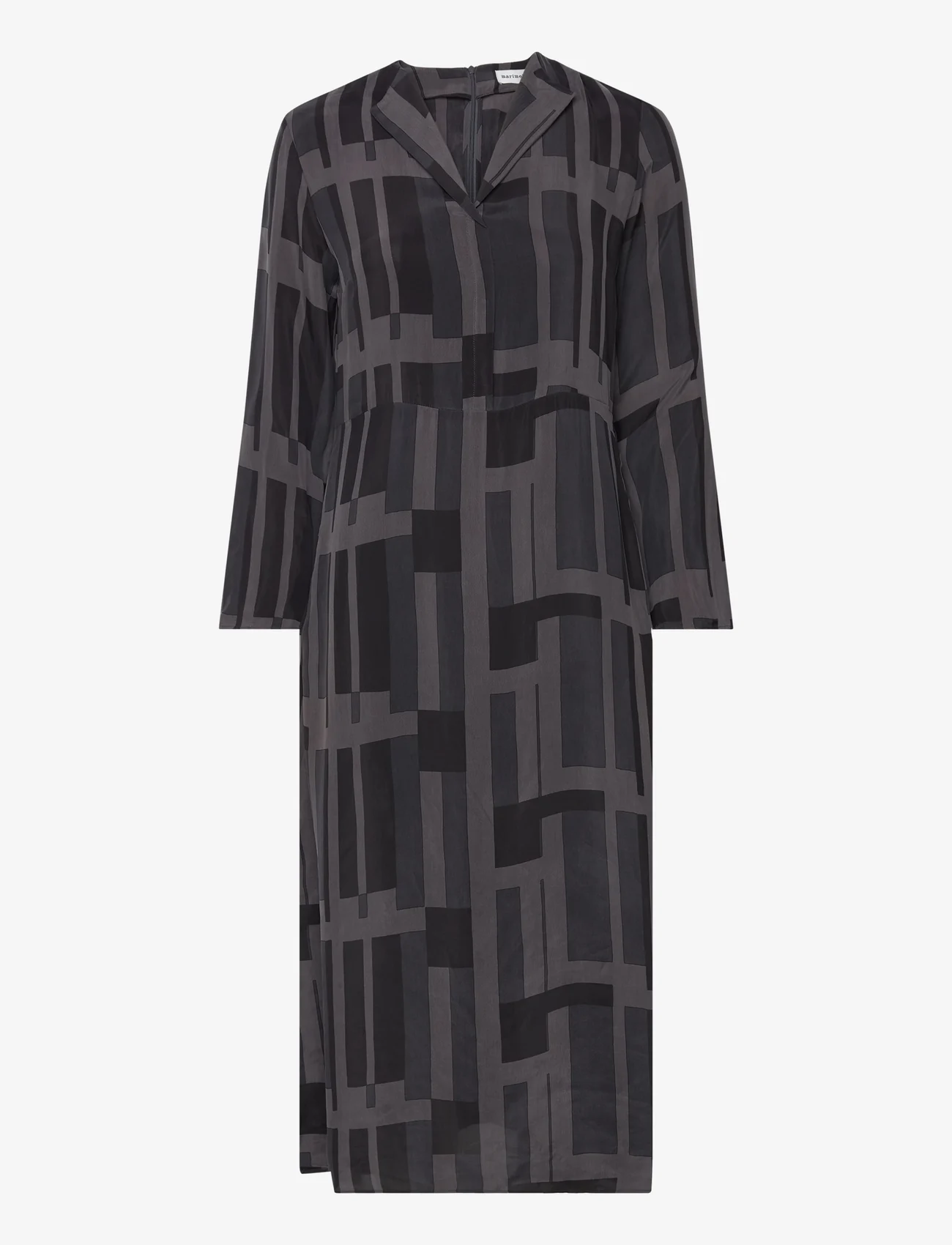 Marimekko - SALONKI ATTIKA - shirt dresses - black, dark grey - 0