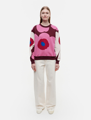 Marimekko - LEIOT UNIKKO - sportiska stila džemperi un džemperi ar kapuci - burgundy, pink, off-white - 2
