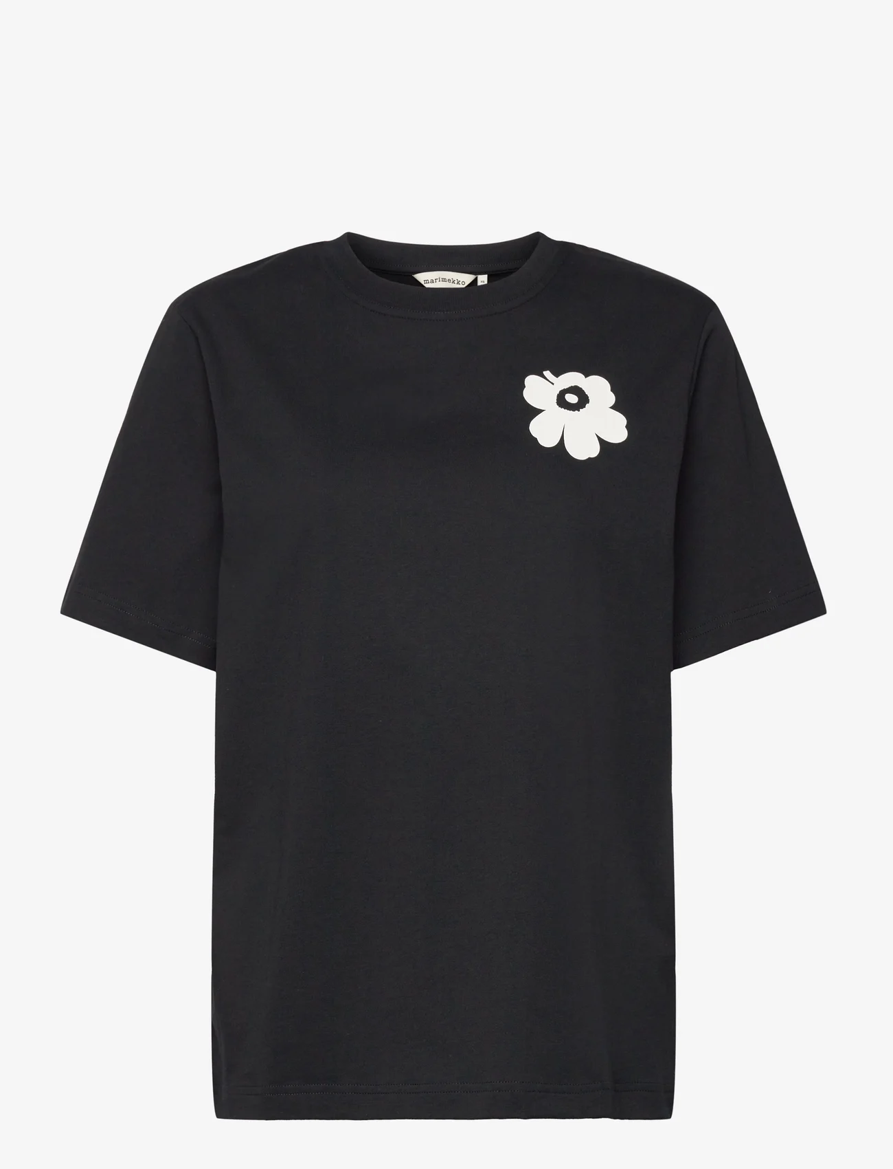 Marimekko - EMBLA UNIKKO PLACEMENT - marškinėliai - black, off-white - 0
