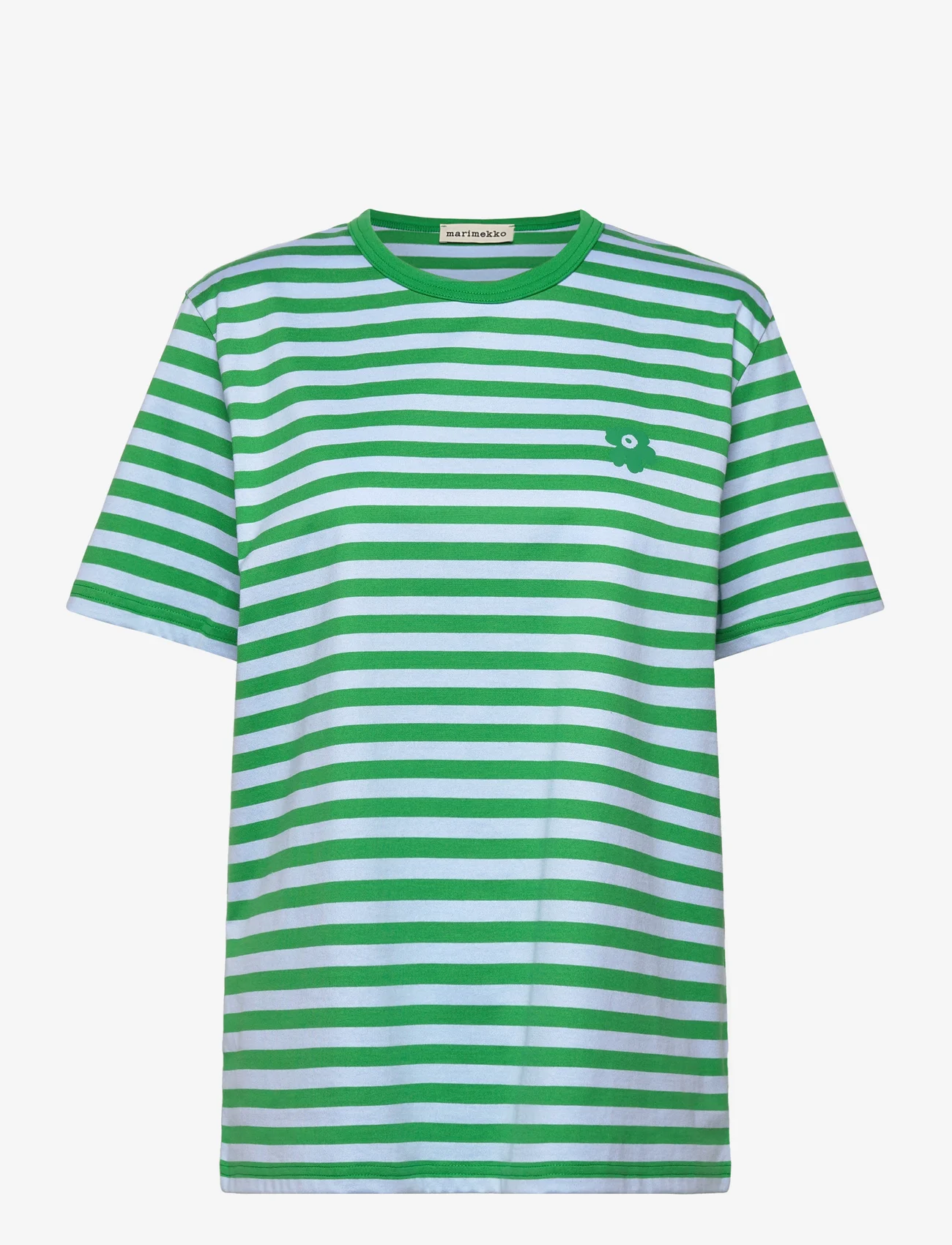 Marimekko - TASARAITA MEN SS - marškinėliai - green, light blue - 0