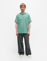 Marimekko - TASARAITA MEN SS - marškinėliai - green, light blue - 2