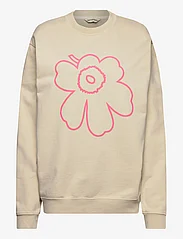 Marimekko - LOISTO PIIRTO UNIKKO PLACEMENT - sweatshirts - light beige, pink - 1