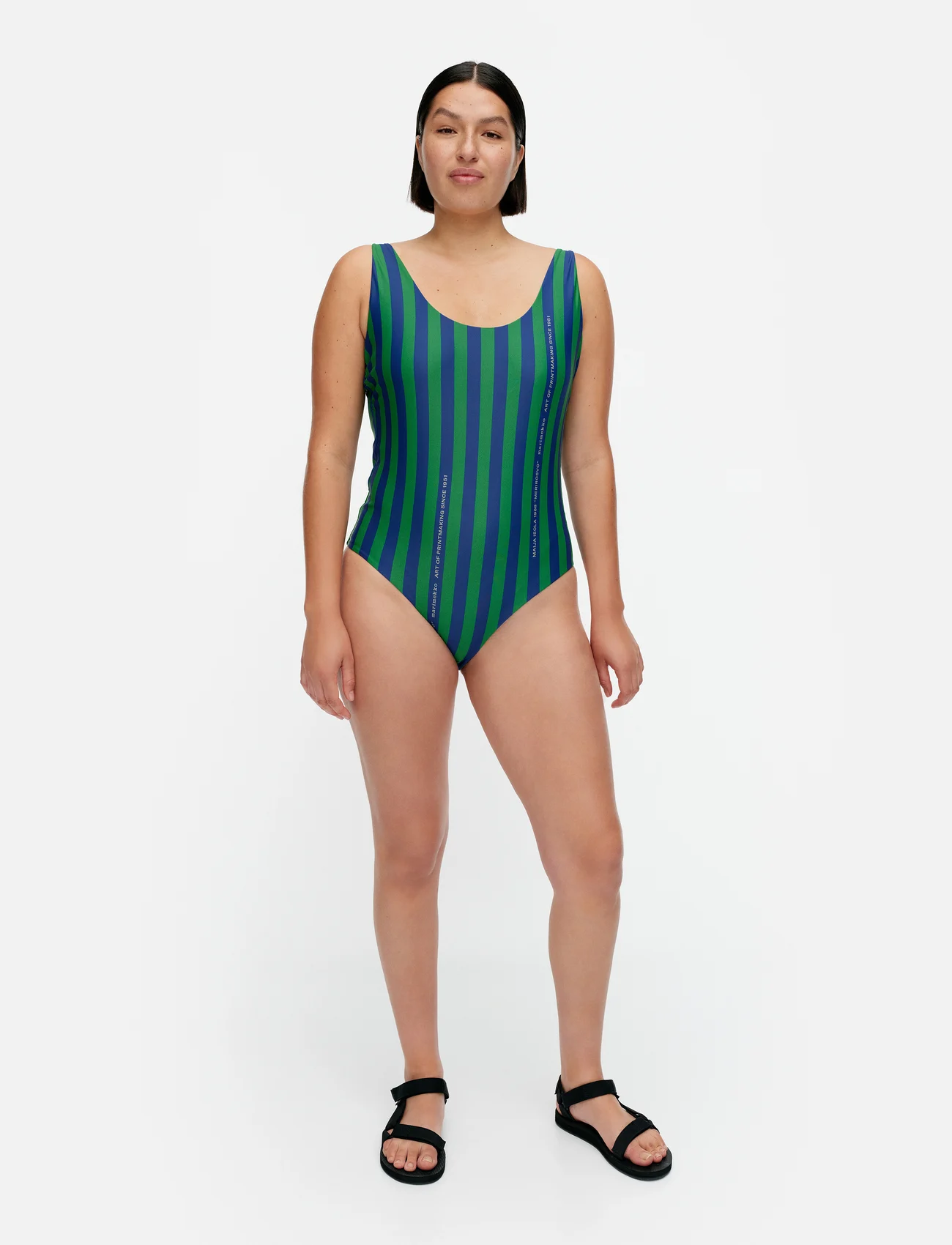 Marimekko - AGNETHA MERIROSVO SWIMSUIT - swimsuits - green, blue - 0