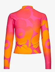 Marimekko - KELLUJA UNIKKO SWIM SHIRT - bikini tops - orange, pink - 2