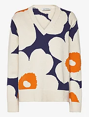Marimekko - PÄIVÄ UNIKKO - knitwear - off-white, dark navy, orange - 1
