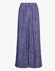 Marimekko - MERIVIRTA PICCOLO - wide leg trousers - blue, off-white - 1